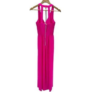 Amanda Uprichard Silk Maxi Dress Pink Strappy Backless S Luxury‎ Resortwear thumbnail 4
