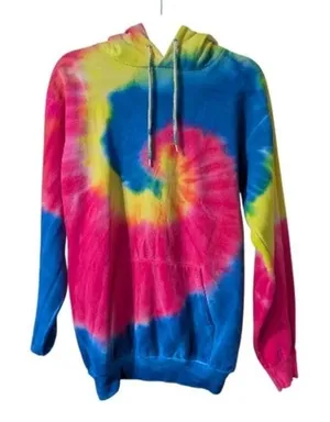 Tie-Dye Spiral Hoodie, Size Small thumbnail 1