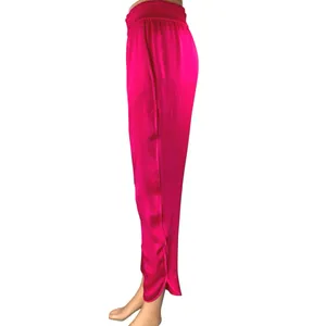Zara Women's Pink High Waisted Pull On Smocked Trousers Sweat Pants Size XS thumbnail 2