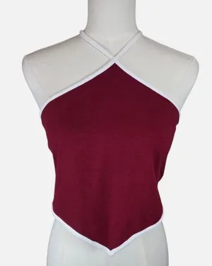Halter top Red Size M thumbnail 1