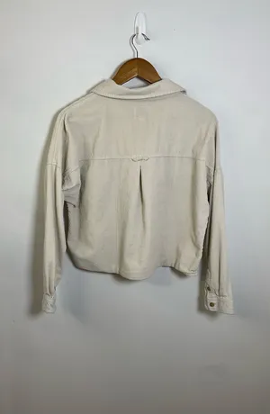 American Eagle Cropped Button Down Corduroy Jacket Size Small  thumbnail 4