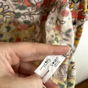 Natural Life Shirt Dress Floral Retro Womens Size Large Orange Cream thumbnail 7
