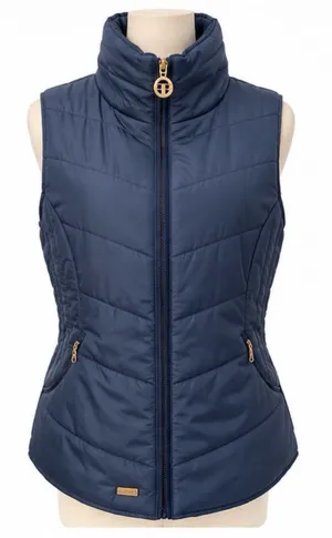 Toggi Professional Collection Navy Quilted Equestrian Vest Gilet UK 12 thumbnail 1