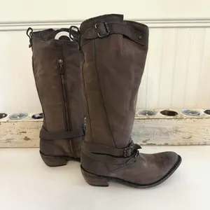 Liberty Black‎ Boots Womens Size 10 Brown Leather Tall Riding Harness Western thumbnail 3