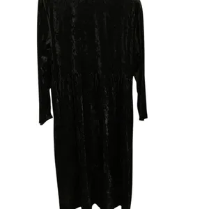 Vintage 90s black Gold embellished crushed velvet maxi whimsigoth emo glam thumbnail 16