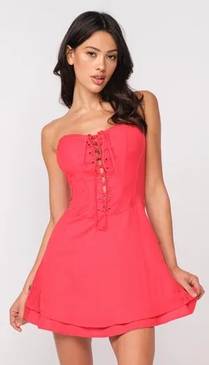 Sky to Moon CORSET STRAPLESS DRESS thumbnail 1