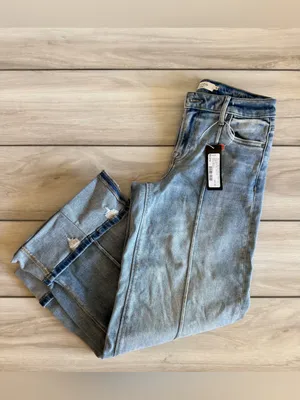Hidden Noir Mid Rise Wide Leg Jeans Blue Size 26 NWT thumbnail 4