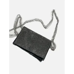 Amber Sceats Rhinestone Clutch Womens Small‎ Black Crystal Evening Crossbody Bag thumbnail 2
