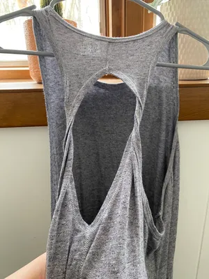 Calvin Klein Dark Grey Flowy Workout Tank Gray Size XL thumbnail 3