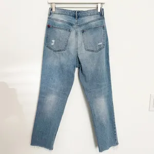 BDG Jeans Size 27 Blue High Rise Distressed Ripped Straight Raw Hem Grunge Indie thumbnail 7