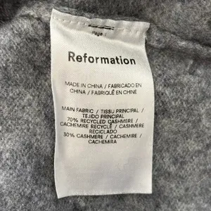 Reformation 100% Cashmere Sweater Sz S Gray Neutral Quiet Luxury Classic Winter‎ thumbnail 7