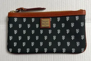 Dooney & Bourne MLB San Francisco Giants Baseball Large‎ Wallet Clutch 9.5” x 5” thumbnail 1