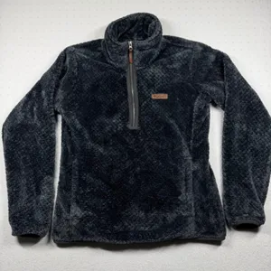 Columbia Fire Side II Sherpa Fleece 1/4 Zip Pullover Women’s Medium Gray thumbnail 1