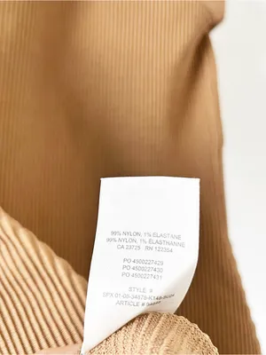 Aritzia Babaton Sculpt Knit Criss Cross Tan Ribbed Bodycon Mini Dress thumbnail 7