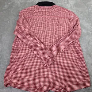 Bobbie Brooks Woman Red White Checked Christmas Mittens Button Front Top 18W 20W thumbnail 9