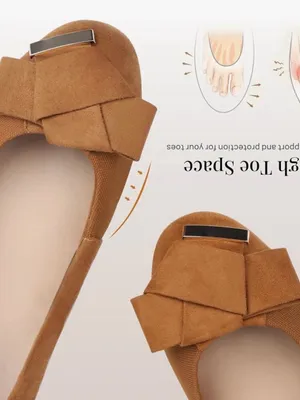 Benassal Women's Tan Block Heel Pumps with Bow and Metal Accent Size 8.5 thumbnail 4