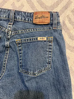 LEVI’S Signature Stretch Mid Rise Straight Leg Blue Denim Jeans 6 Medium thumbnail 7