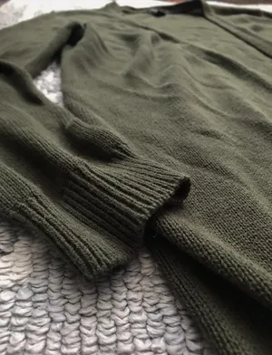 Forever21 Dark Green Long Cardigan Sweater Top thumbnail 6