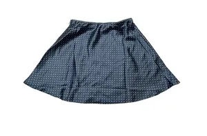 Blue Polka Dot Skater Skirt Womens Elastic Waist Flowy A-Line Mini Casual Retro thumbnail 1
