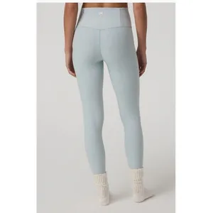 Vuori Clean Elevation Legging Rain Heather Gray Womens Small Wide Waistband New thumbnail 2
