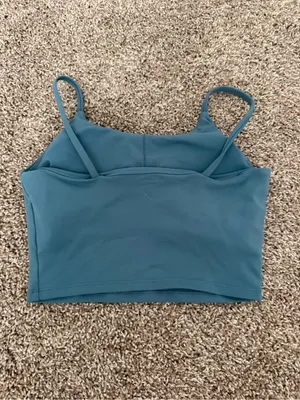 Amazon Seamless Blue Crop Cami Tank - Women Intimates & Sleepwear thumbnail 3