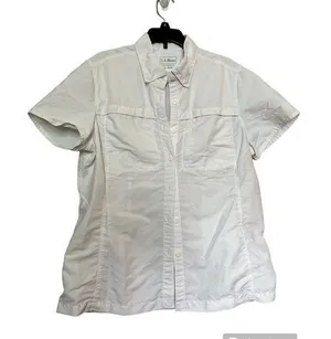 L.L. Bean white Button Up Shirt vented size S‎ thumbnail 1