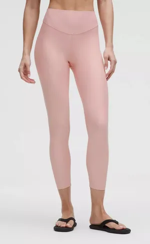 Lululemon Wunder Under SenseKnit HR Tight 25" Size 4 Pink Haze NWT Authentic thumbnail 1
