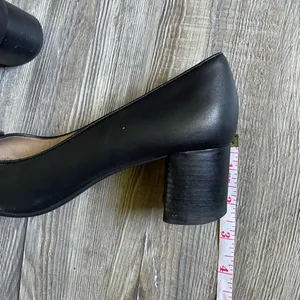 Tory Burch Black Leather Flats with Gold Logo thumbnail 14