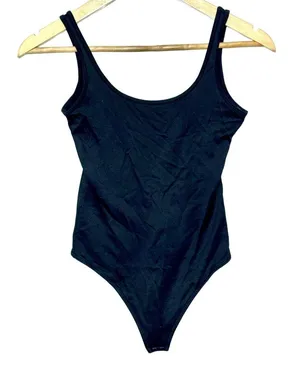 Abercrombie & Fitch Soft AF Black Ribbed Sleeveless Tank Bodysuit Womens Size XS thumbnail 2