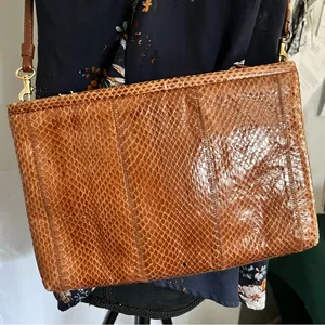Genuine Snake Skin Crossbody Purse thumbnail 1