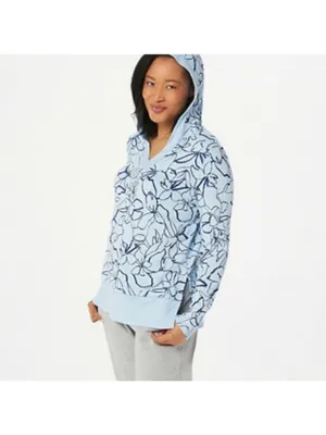 Cuddl Duds Ultra Soft Comfort Hooded Tunic Sweatshirt with Rib Trim thumbnail 4