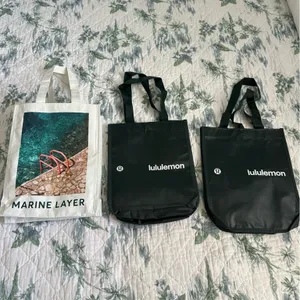 Lululemon Marine Layer Sustainable Tote Bag Set Three Trio Small Green Pool thumbnail 4