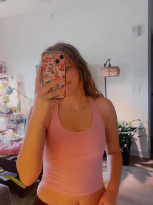 Women's Scoop Neck Racerback Tank Top - Pink thumbnail 2