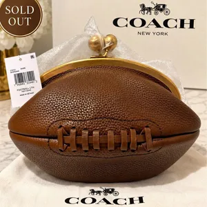 NEW Coach Football Kisslock Frame Bag CGP27 NWT IN HAND Ready to Ship thumbnail 1