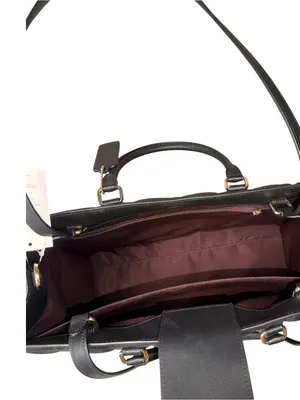 NWT Coach Maggie Large Tote Bag In Signature Leather Black 100% Authentic thumbnail 6