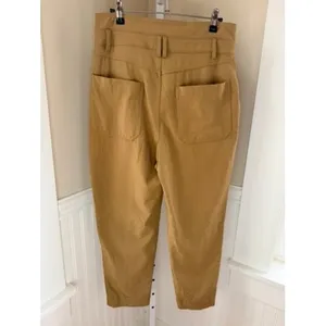 Banana Republic Notched Waist Utility Tapered Pants Camel Tan Size 8 thumbnail 2