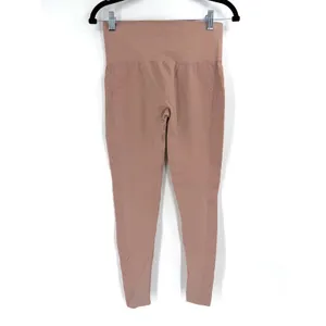 Set Active SCULPTFLEX Leggings Womens M Mauve‎ Brown High Waisted Ribbed Yoga thumbnail 5