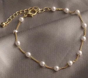 SheIn 1pc Elegant Faux Pearl Decor Bracelet For Women thumbnail 1