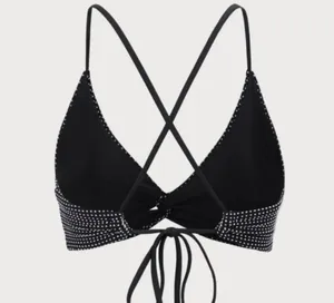 Berlook Black Polka Dot X Cross Bikini TOP ONLY 67 thumbnail 7