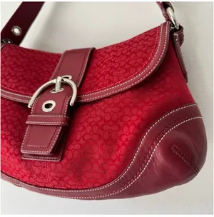 Cherry Red F10926 Y2K Soho Bag Signature little c Jacquard thumbnail 3