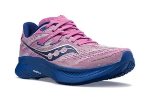 Saucony Women's Pink and Blue Running Shoe - PWRRUN Cushioning thumbnail 1
