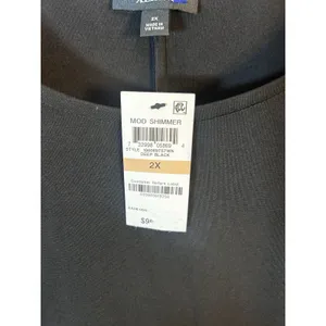 Alfani Women’s 2X Black Shimmer Sleeves Shift Dress NWT Plus Size Cocktail Dress thumbnail 6