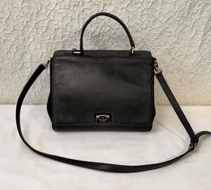 Kate Spade Crossbody Handbag Leather Tote Black Satchel Shoulder Bag Purse thumbnail 1
