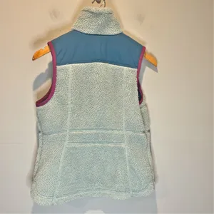 L.L. Bean High Pile Baby Blue Sherpa Fleece Vest - size XS thumbnail 4