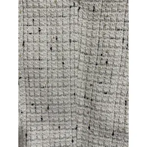 Commense Contrast Cuff Pearl Button Tweed Jacket Apricot Women's Size Small thumbnail 9