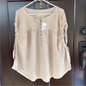 NWT Free People Summer Love Top Dust Storm Oversized Small thumbnail 3