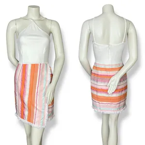 Anthropologie Hutch Dress Kayln‎ Halter Tank Colorful White Sz 4 Faux Wrap Skirt thumbnail 5