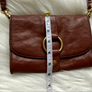 FRYE Ring Crossbody Purse Handbag Brown Leather thumbnail 9