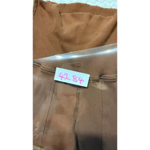OFFLINE by Aerie Brown Ribbed Flare Leggings High Waist Pockets Small 4284 thumbnail 6