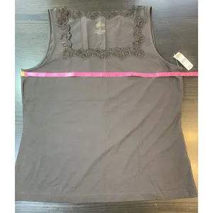 NWT Talbots Lace Tank‎ Womens XL Brown Square Neck Sleeveless Stretch Preppy thumbnail 8